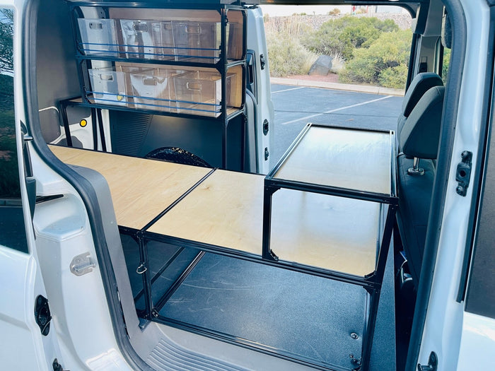 Ford Transit Connect Camper Conversion DIY Kit Desk Passenger Side