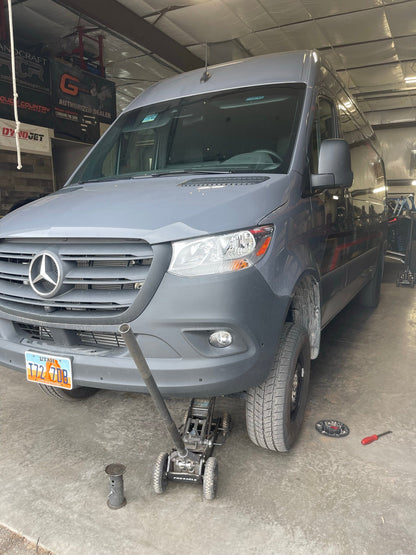 Mercedes Sprinter In Garage Front