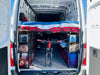 Mercedes Sprinter 144 Camper Van Conversion Kit Mountain Bike Under Bed In Aisle - Back