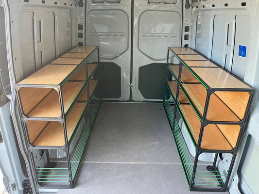 Sprinter 144 DIY Shelving Set - Front